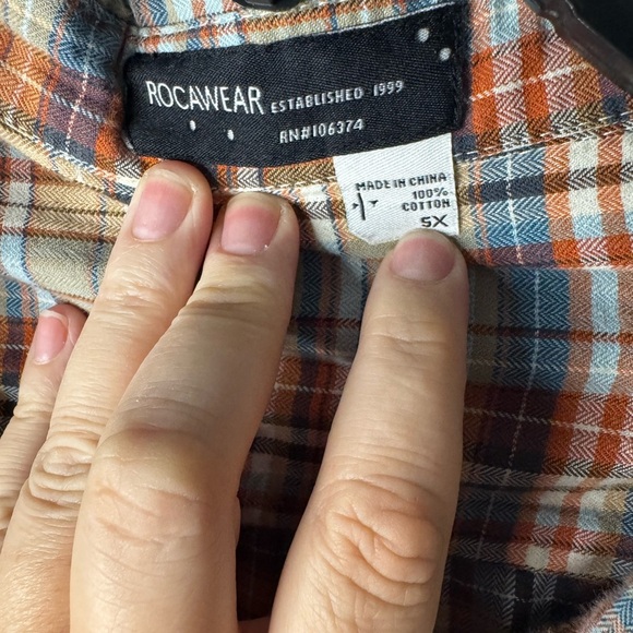 Rocawear Flannel Button Down - Picture 3 of 4
